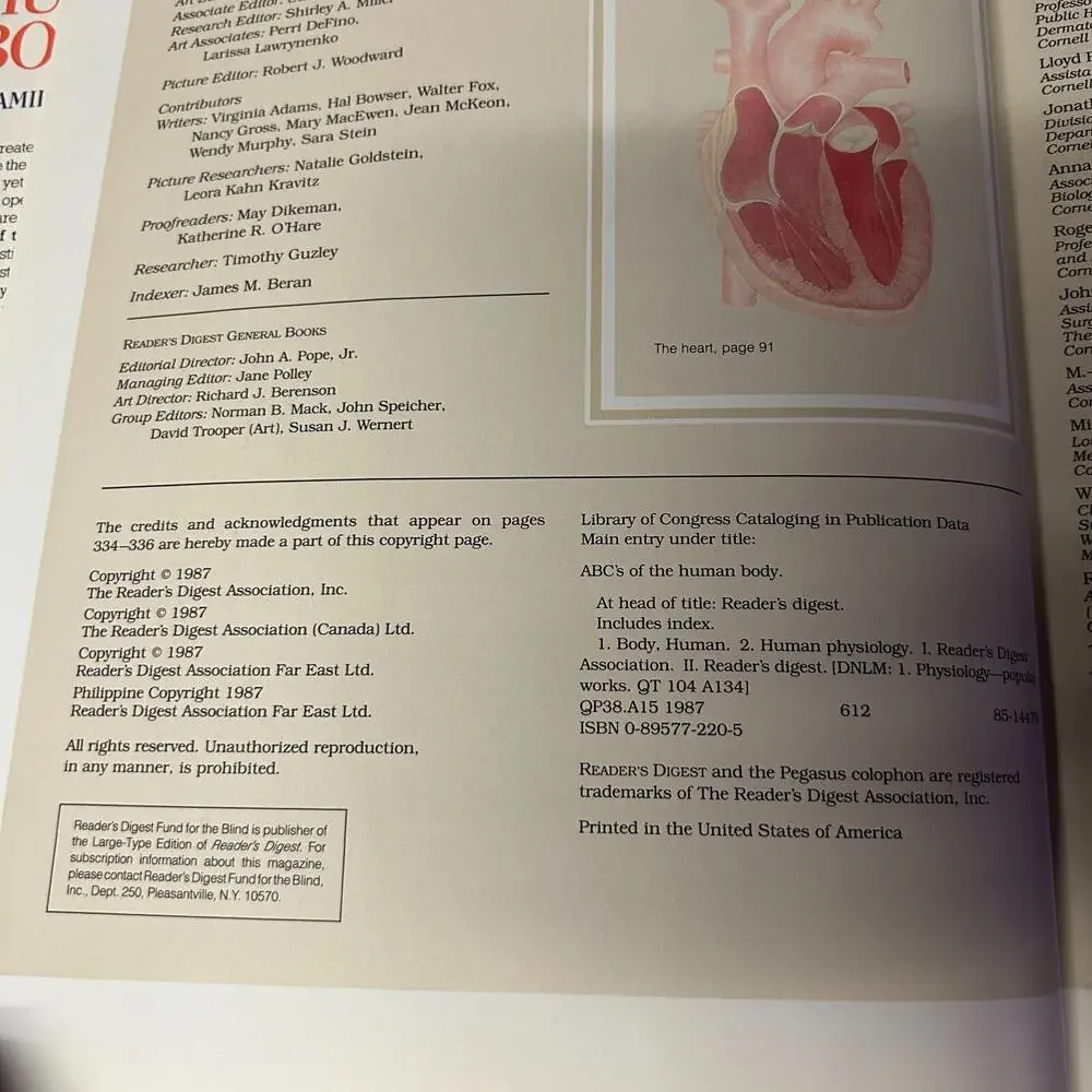ABCs of the Human Body by Reader's Digest Editors (1990, Hardcover)